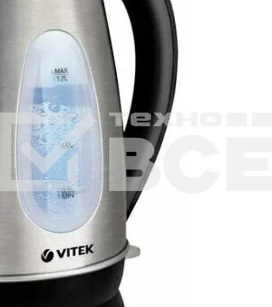 Чайник электрический Vitek VT-1134 серебристый/черный