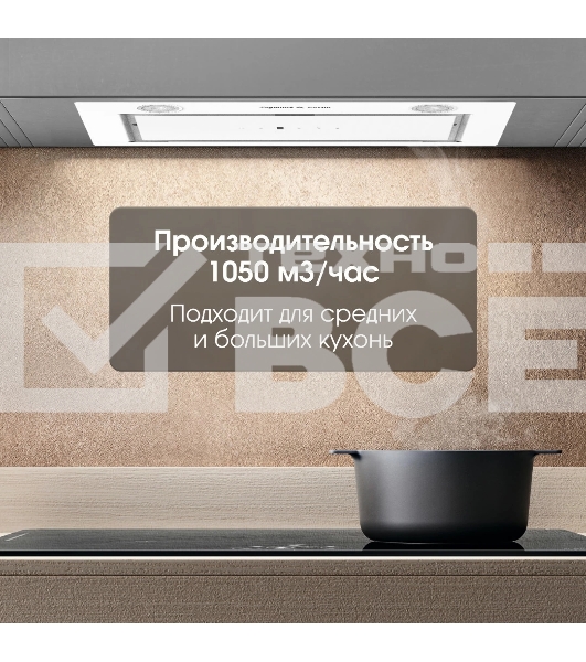 Вытяжка встраиваемая Zigmund & Shtain K 011.5 W управление сенсорное, белый