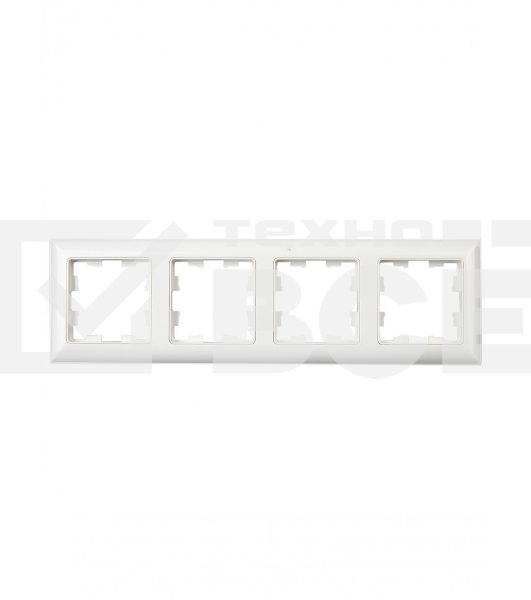 Рамка 4-местная IEK BRITE РУ-4-Бр DECOR 3D-форма белый