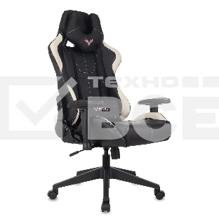 Кресло игровое Бюрократ VIKING 5 AERO WHITE черный/белый искусственная кожа