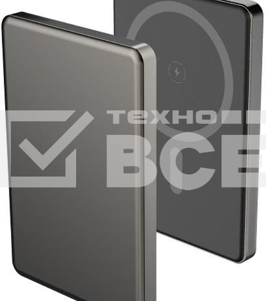 Портативный аккумулятор Aksberry (6900293340019) E501 с MagSafe 5000 mAh, серый