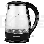 Чайник электрический Hyundai HYK-G2011 1.7л. 2200Вт черный (корпус: стекло), фото 1