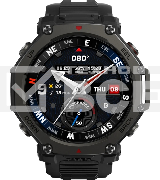 Смарт-часы Amazfit T-rex 3 Pro A2444 48мм 1.5' AMOLED корп.черный рем.черный разм.брасл.:22мм (1747201)