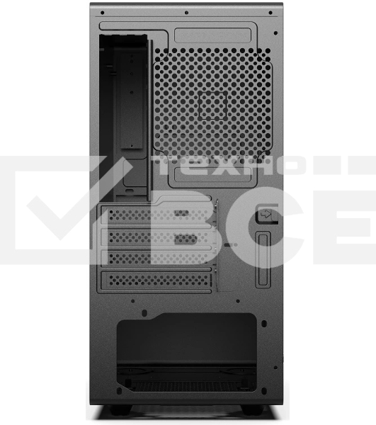 Компьютчерный корпус CBR mATX Minitower V500, без БП, 1хUSB 3.0, 2хUSB 2.0, HD Audio+Mic, закаленное стекло, черный [PCC-MATX-V500-WPSU