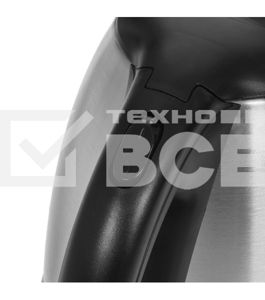 Чайник электрический Hyundai HYK-S1030 1.7 л, 2200 Вт, серебристый матовый/черный (корпус: металл)