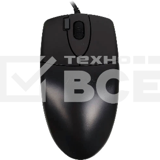 Мышь проводная A4Tech OP-620D черный, 1000 dpi, USB, кнопки - 4