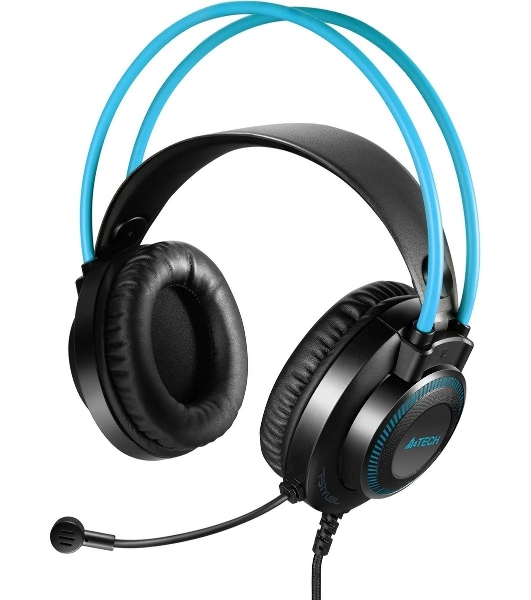 Гарнитура A4Tech Fstyler FH200i серый-синий, проводная, 3.5 мм