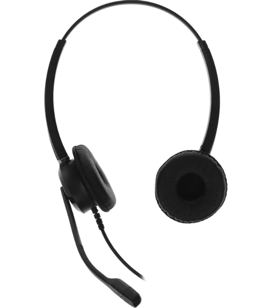 Гарнитура VT VT6200-D чёрный-серебристый, проводная, USB