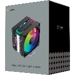 Кулер для процессора Ocypus Delta A40 SE BK Dual Fan ARGB, 2x120mm ARGB FAN, Top ARGB Panel, 4 HEAT PIPES, 4-PIN PWM, 800-1800 RPM, 31DBA, HYDRO BEARING, LGA115X/1200/1700/18XX, AM4/AM5, фото2