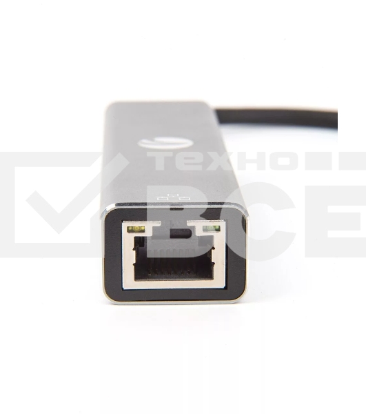 Кабель-концентратор USB 3.1 Type-Cm --> RJ-45+3port USB3.0(f) Aluminum Shell VCOM <DH311A>