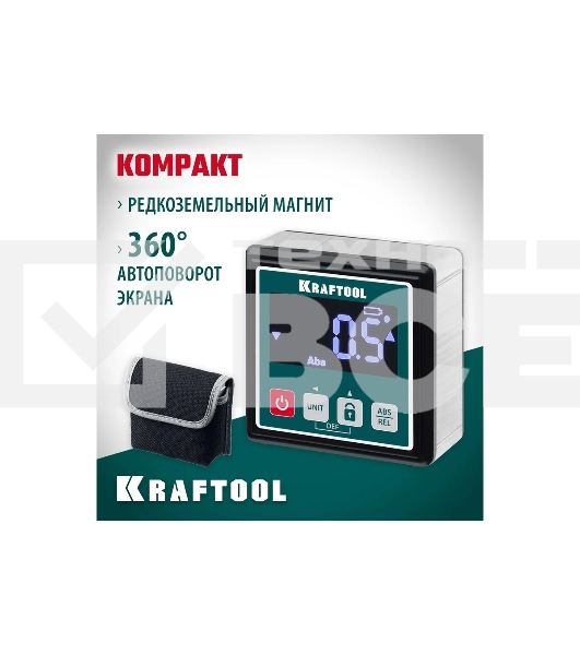Уровень-уклономер электронный, 4х90°, магнитный, 4 кнопки KRAFTOOL KOMPAKT
