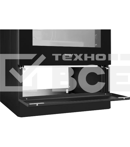 Плита электрическая Weissgauff WES E2V05 B черный, конфорок 3 шт, духовка 50 л, 50 см x 85 см x 56 см