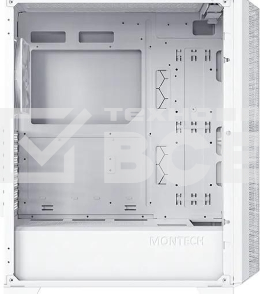 Компьютерный корпус Montech SKY ONE Lite белый без БП ATX 3x120mm 2xUSB3.0 1xUSB3.1 audio bott PSU