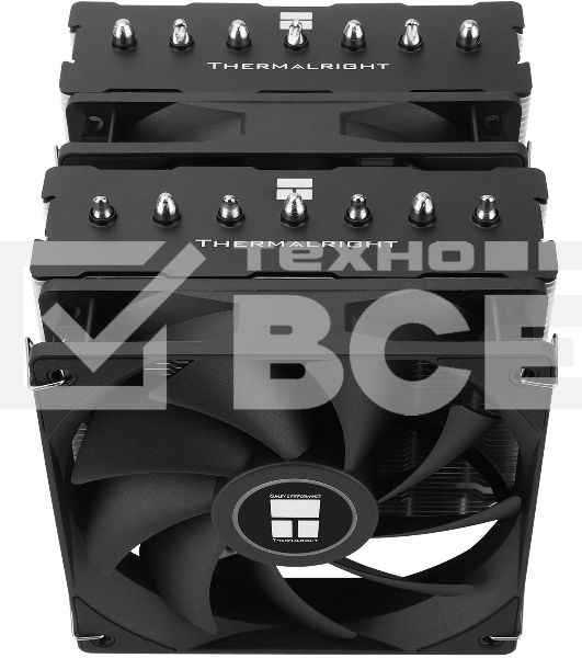 Устройство охлаждения(кулер) Thermalright Phantom Spirit 120 SE Soc-AM5/AM4/1151/1200/1700 черный 4-pin 25.6dB Al+Cu 765gr Ret (PS120-SE)