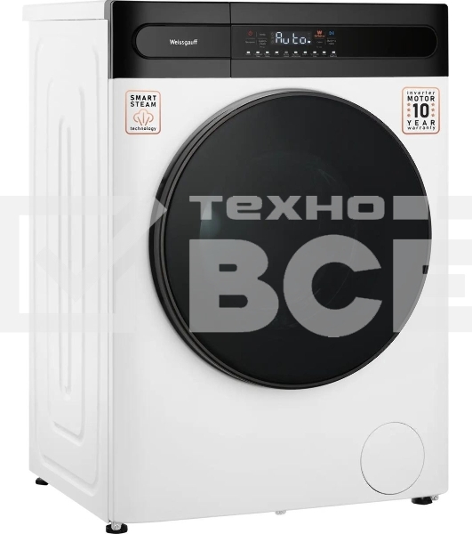Стиральная машина Weissgauff WMD 49411 DC Inverter Steam, класс: B, загр.фронтальная макс.:11кг, (с сушкой) белый