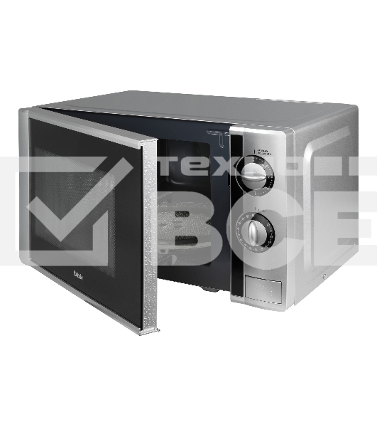 Микроволновая печь BBK 20MWS-708M/BS черный/серебро, 20 л, 700 Вт, поворотный механизм
