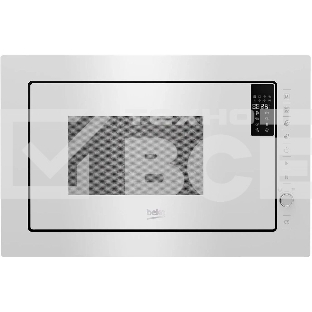 Микроволновая печь встраиваемая Beko BMGB 25333 WG белый, 25 л, 900 Вт, переключатели - поворотный механизм/сенсор