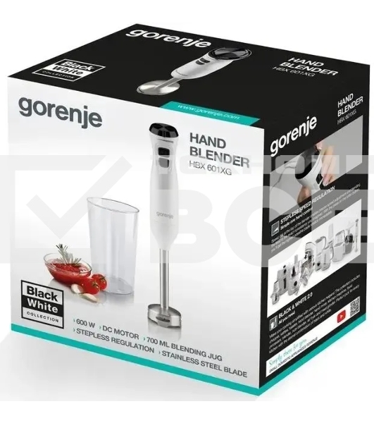Блендер погружной Gorenje HBX601XG 600 Вт, белый