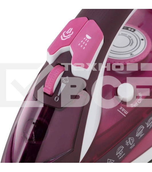 Утюг Vitek Luxure 1215-VT-03 2400Вт бордовый/белый