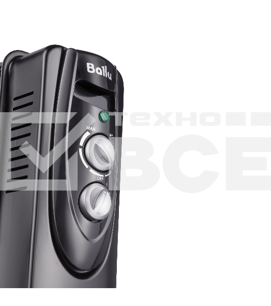 Масляный обогреватель Ballu Classic Black BOH/CL-11BRN (11 секций) черный, 2200 Вт, 27 м2, термостат