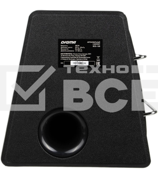 Сабвуфер автомобильный Digma DCS-120 300Вт активный (30см/12