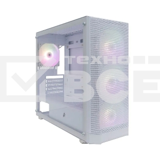 Компьютерный корпус 1STPLAYER FD5-M ARGB White / mATX / 4x120mm ARGB fans / FD5-M-WH-4F2-W(AP)