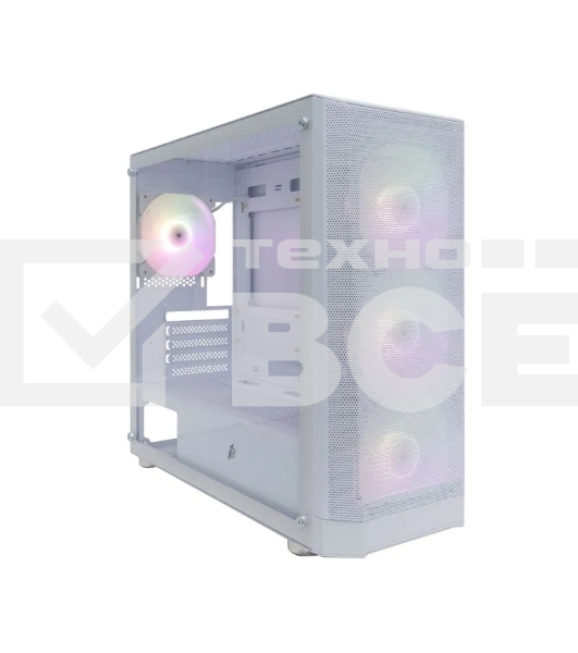 Компьютерный корпус 1STPLAYER FD5-M ARGB White / mATX / 4x120mm ARGB fans / FD5-M-WH-4F2-W(AP)