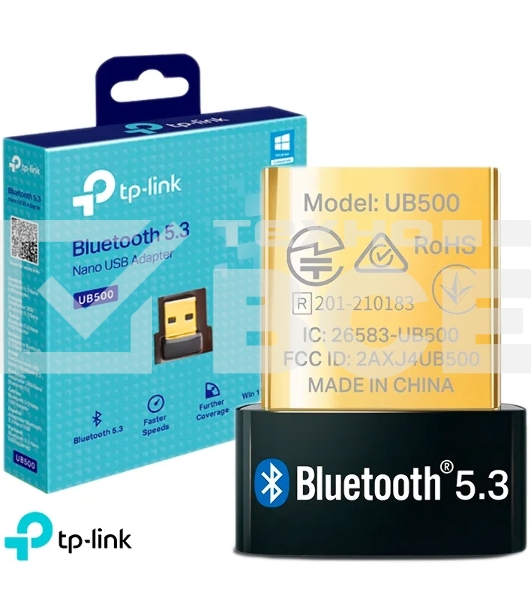 Сверхкомпактный USB‑адаптер Bluetooth 5.3 Tp-Link UB500 /черный (UB500 V2)