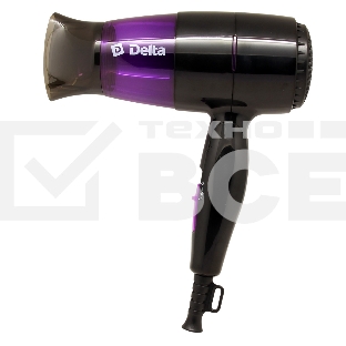 Фен Delta DL-0907 черный с фиолетовым