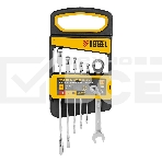 Набор ключей комбинированных трещоточных Denzel 6-17 мм, 6 шт., CrV, матовый хром 14720, фото3