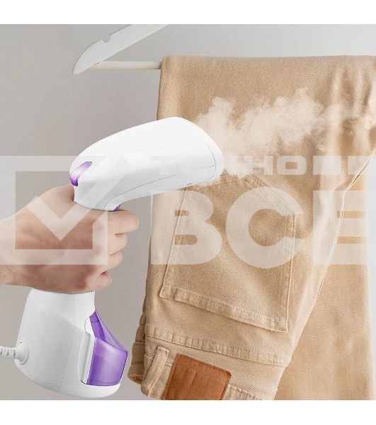 Отпариватель Kitfort КТ-9206 белый/фиолетовый, 1200 Вт, 12 г/мин, 300 мл