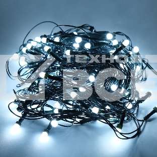 Гирлянда светод. Funray Минишарики, SE-MINI-110W, 10М, 100LED, хол.белый,темно-зел.шн 0,7м, контр,