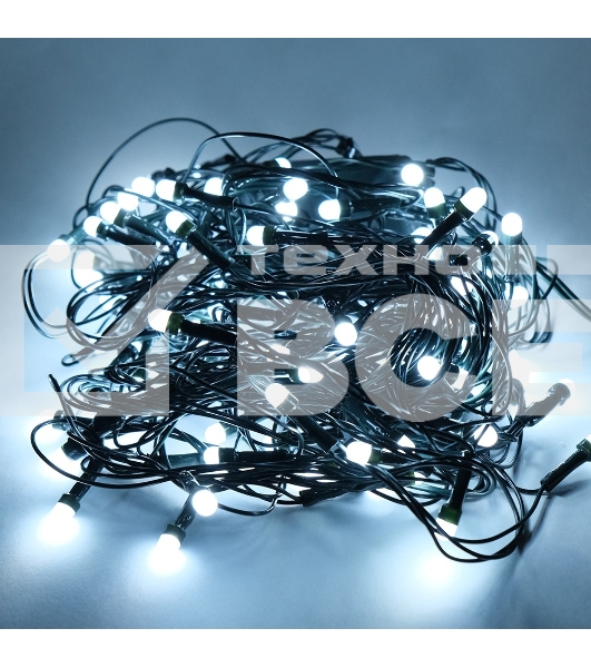 Гирлянда светод. Funray Минишарики, SE-MINI-110W, 10М, 100LED, хол.белый,темно-зел.шн 0,7м, контр,