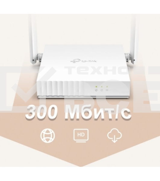 Роутер беспроводной TP-Link TL-WR820N N300 10/100BASE-TX белый