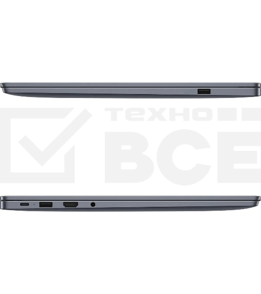 Ноутбук Huawei MateBook D 14 MDG-X MendelG-W5611D Core i5 13420H 16Gb SSD1Tb Intel UHD Graphics 14' IPS FHD (1920x1200) без ОС grey space WiFi BT Cam (53014MUB)