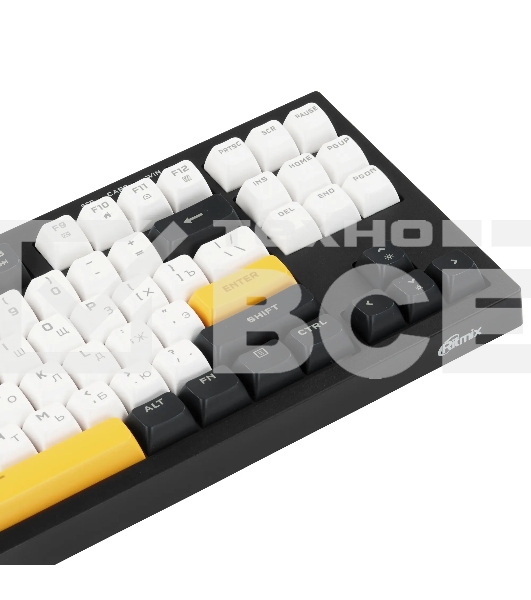 Клавиатура проводная Ritmix RKB-587BL синий-белый-оранжевый