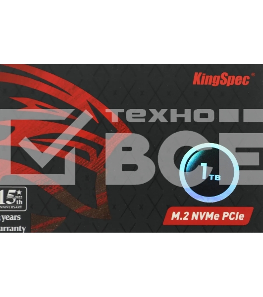 Накопитель SSD KingSpec NE-1TB, 1024GB, PCIe 3.0 x4, M.2 2280, NVMe, R/W 2400/1900
