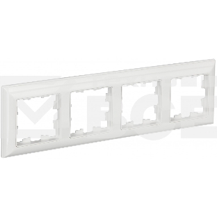 Рамка 4-местная IEK BRITE РУ-4-Бр DECOR 3D-форма белый