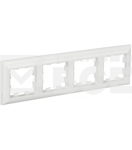 Рамка 4-местная IEK BRITE РУ-4-Бр DECOR 3D-форма белый