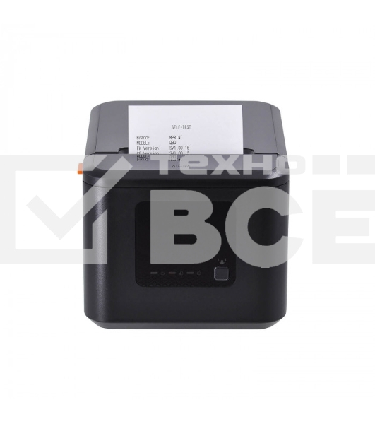 Термопринтер Mertech Q80 (1022) 203 dpi, 230 мм/сек, USB, RS232, Ethernet, RJ12, черный