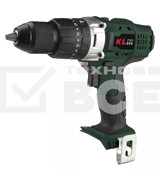 Профессиональный ударный шуруповерт Klpro KLDM18-00 (18В, без ЗУ и АКБ, 40Нм, 2 скорости, 16-ступений к/м, подсветка,в кейсе)
