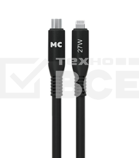 Дата-кабель MORE CHOICE (4620202554567) K83ia USB 3.0A PD 27W для Lightning ng 8-pin Type-C - 1м, черный