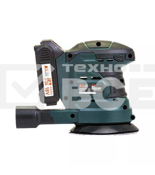 Эксцентриковая шлифовальная машина аккумуляторная KLPRO KLEZ18-20 (18В, Li-ion-2шт, 2.0А·ч, ЗУ 2,4А)