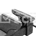 Тиски слесарные Denzel BVH-150 150 мм, поворотные, стальная направляющая, с наковальней, фото2