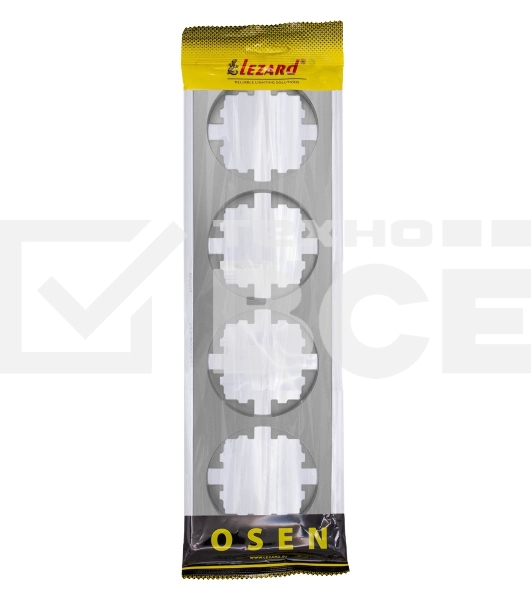 Рамка 4-м OSEN горизонт. квадрат серый матовый LEZARD 743-7400-149