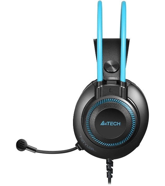 Гарнитура A4Tech Fstyler FH200i серый-синий, проводная, 3.5 мм
