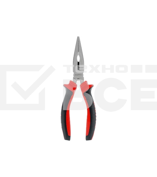 Длинногубцы прямые Matrix, 160 мм, хром-ванадий, двухкомпонентные рукоятки