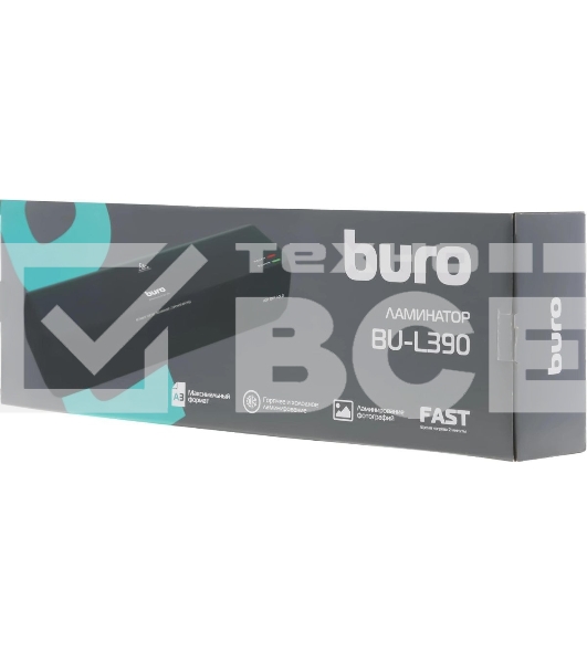 Ламинатор Buro BU-L390 черный A3 (70-125мкм) 30см/мин (2вал.) хол.лам. лам.фото