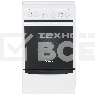 Плита газовая Gefest ПГ 5100-02 белый, конфорок 4 шт, духовка 52 л, 50 см x 85 см x 58.5 см