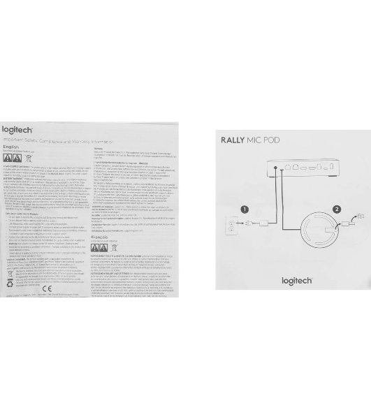 Микрофон Logitech Microphone for Rally ConferenceCamMic Pod Off белый